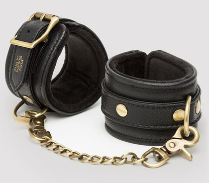 Черные наручники bound to you faux leather wrist cuffs