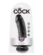 Чёрный фаллоимитатор 8  Cock - 20,3 см.
