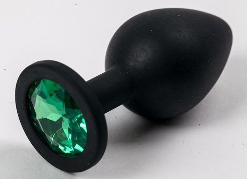 Силиконовая пробка со стразом - 9,5 см.