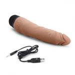 Кофейный вибратор-реалистик 7  realistic vibrator - 20 см.