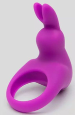 Фиолетовое эрекционное виброкольцо happy rabbit cock ring kit