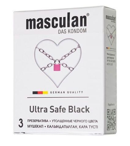 Ультрапрочные презервативы Masculan Ultra Safe Black