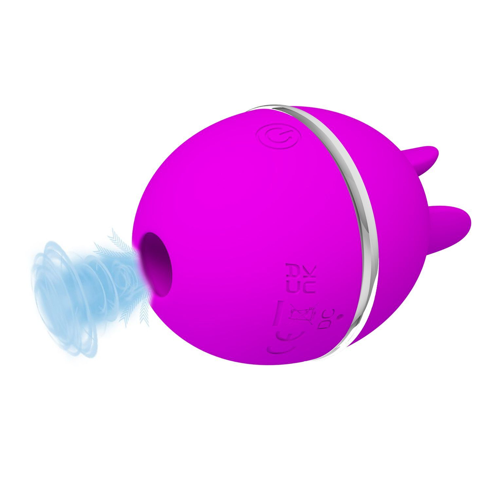 Лиловый двусторонний вибростимулятор клитора gemini ball