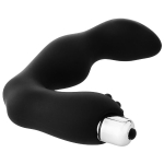 Черный вибромассажер простаты fantasstic vibrating prostate massager - 11,3 см.