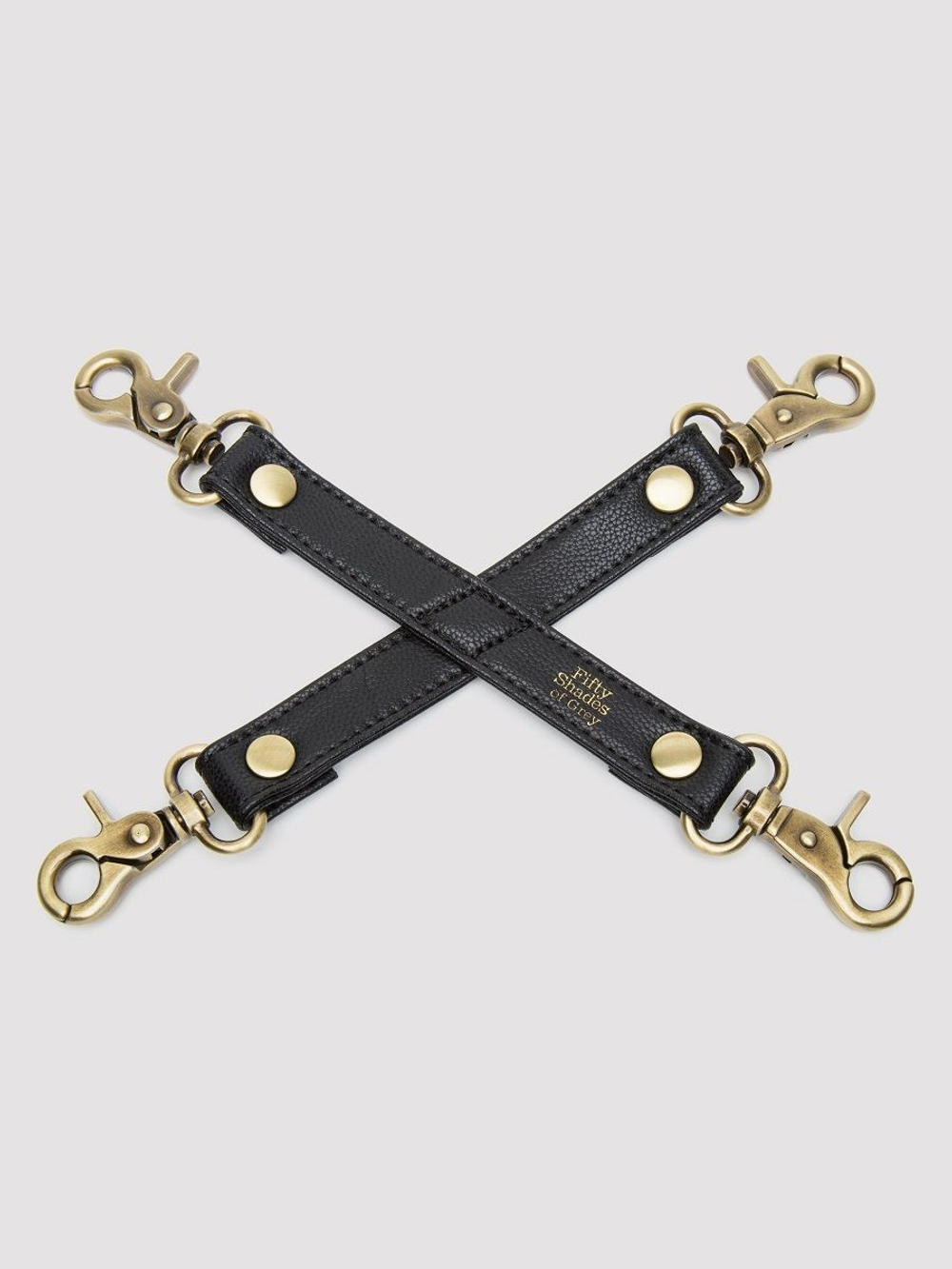 Черный фиксатор для манжет bound to you faux leather hogtie