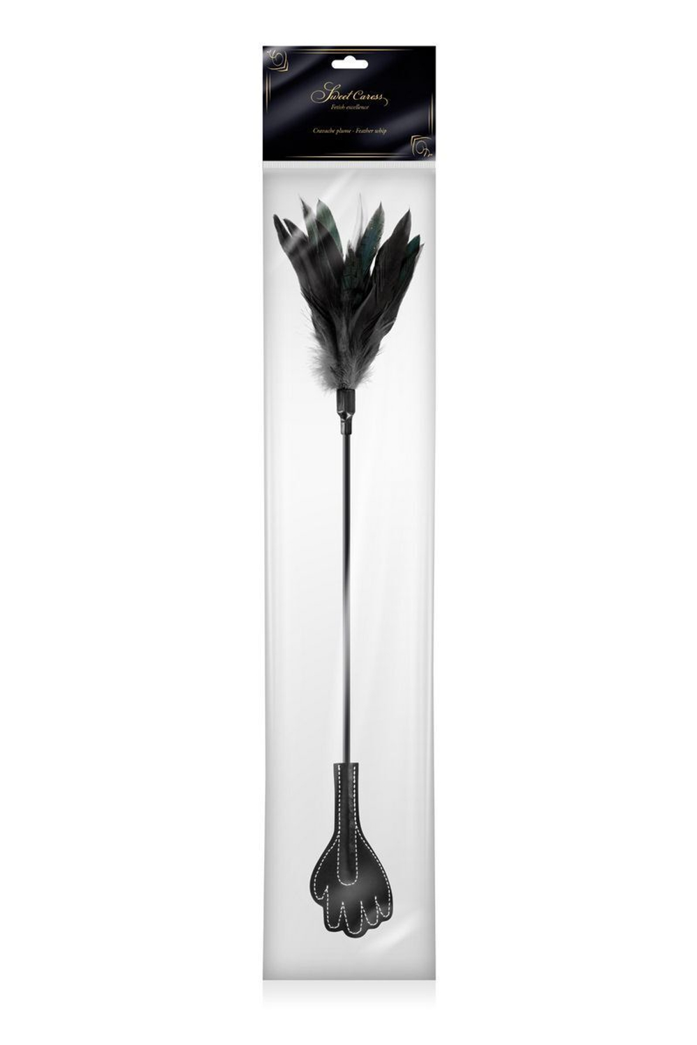 Двусторонний стек-щекоталка sweet caress feather whip - 58 см.