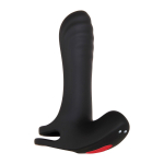Черная насадка-эректор с пультом ду vibrating girth enhancer