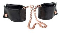 Черные мягкие наручники entice french cuffs с цепью