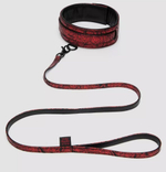 Стильный ошейник с поводком reversible faux leather collar and lead