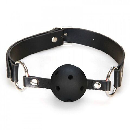 Кляп-шарик с отверстиями для дыхания и регулируемым ремешком