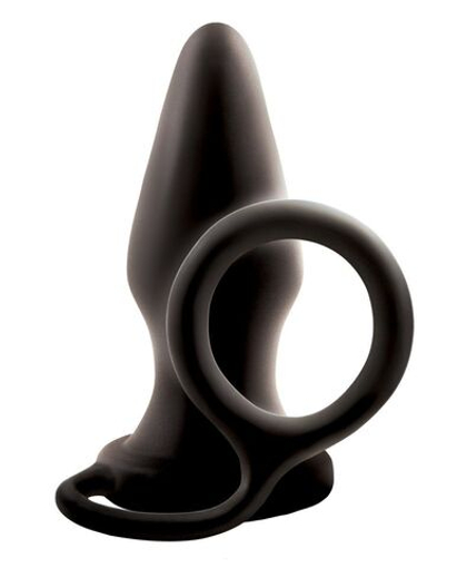 Эрекционное кольцо с анальной пробкой Pop & Lock Rocky