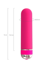 Розовый нереалистичный мини-вибратор mastick mini - 13 см.