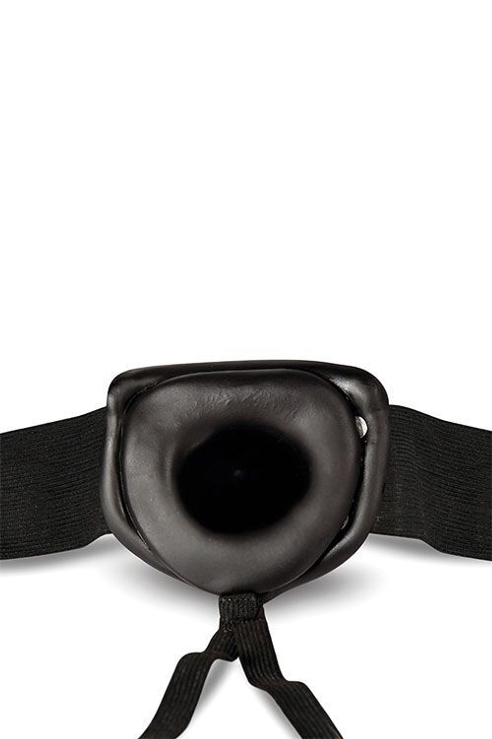 Черный мужской страпон dr. skin 7inch hollow strap on - 17 см.