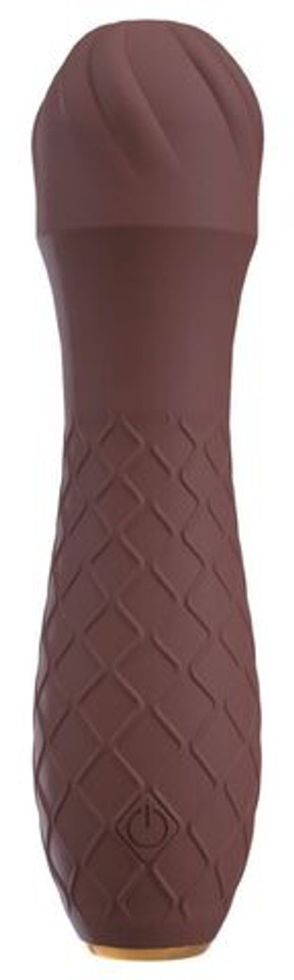 Коричневый вибратор-жезл Hazel 01 - 14 см.