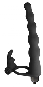 Вибронасадка для двойного проникновения naughty bunny - 17 см.