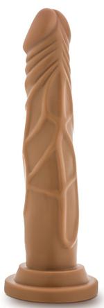 Кофейный фаллоимитатор без мошонки dr. skin realistic cock basic 7.5 - 19 см.