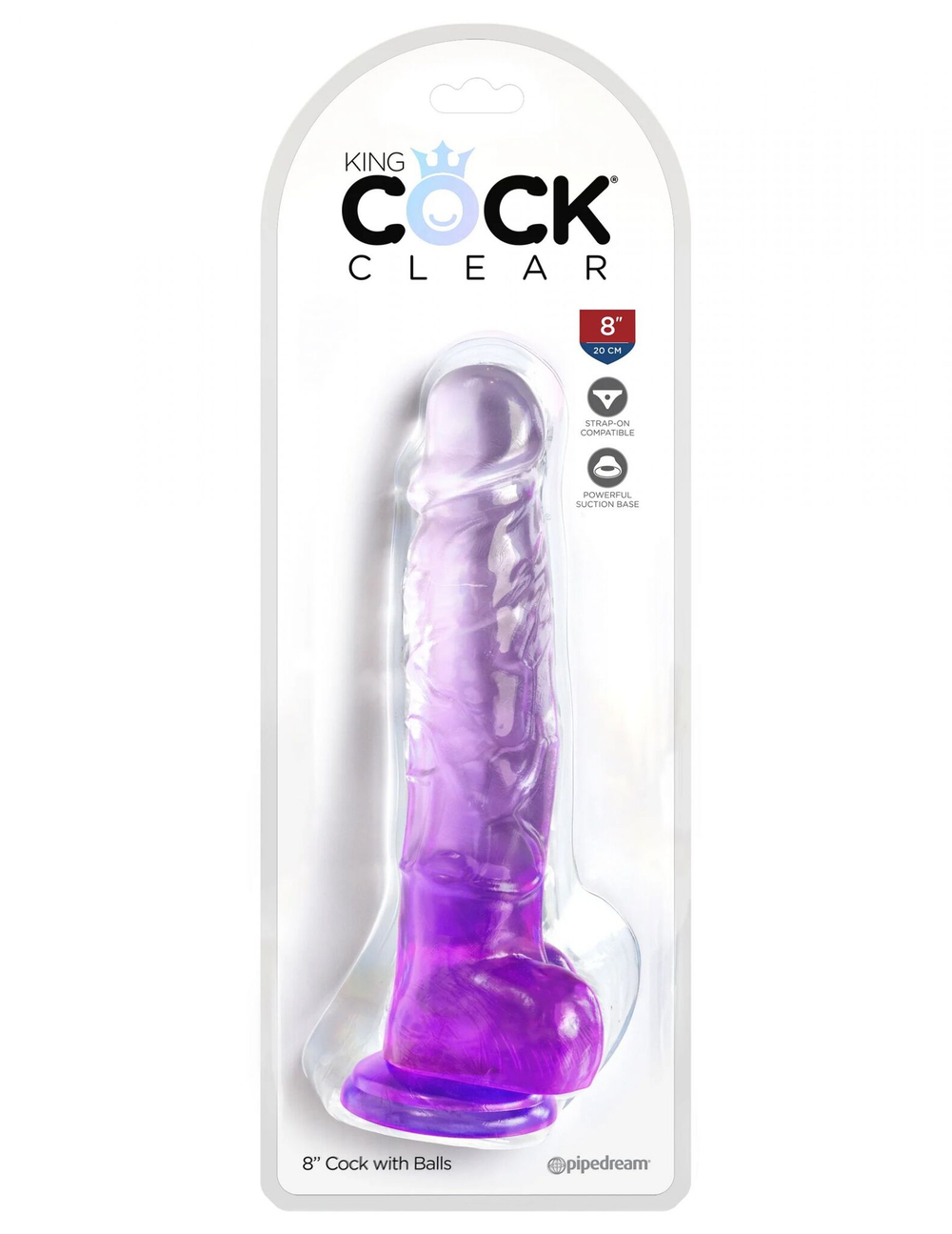 Фаллоимитатор с мошонкой на присоске 8’’ cock with balls - 22,2 см.