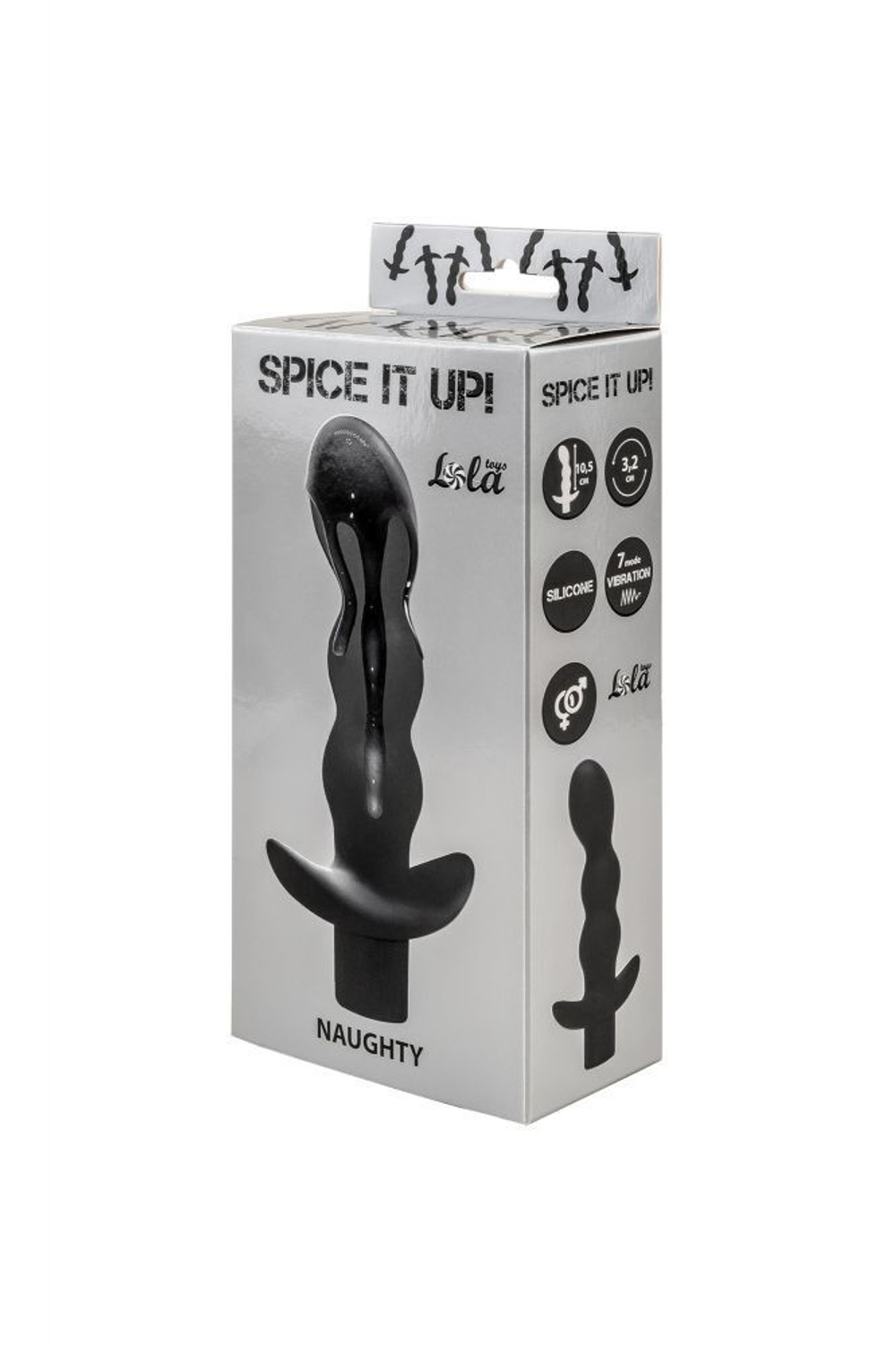 Анальный вибромассажёр Naughty - 14,5 см.