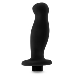 Черный анальный вибромассажёр silicone vibrating prostate massager 02 - 10,8 см.