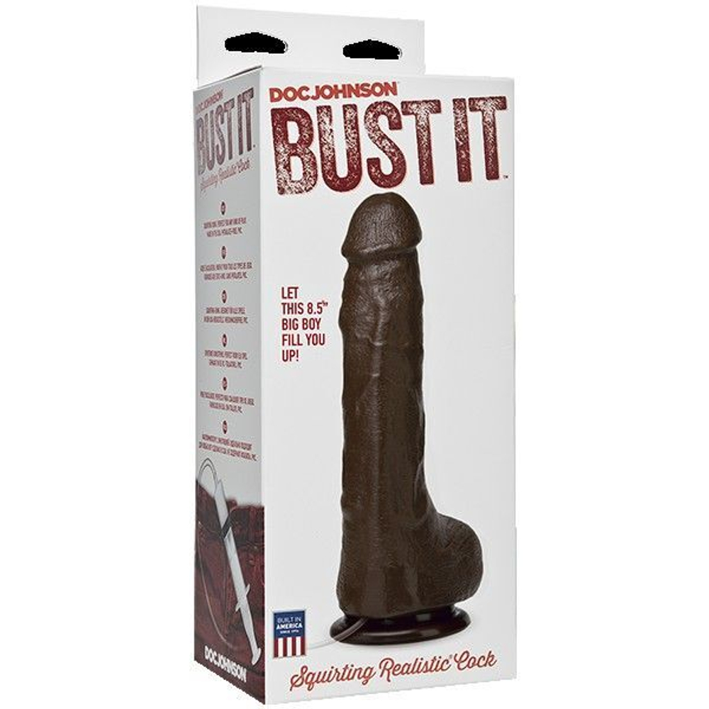 Фаллоимитатор с имитацией семяизвержения bust it squirting realistic cock - 23,36 см.