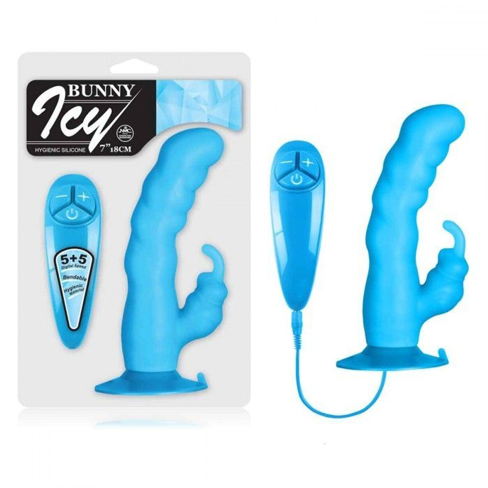 Вибратор для g-точки bunny icy - 18 см.