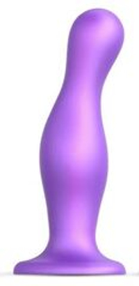 Фиолетовая насадка Strap-On-Me Dildo Plug Curvy size L