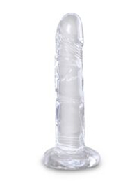 Прозрачный фаллоимитатор King Cock Clear 6 Cock - 18,4 см.