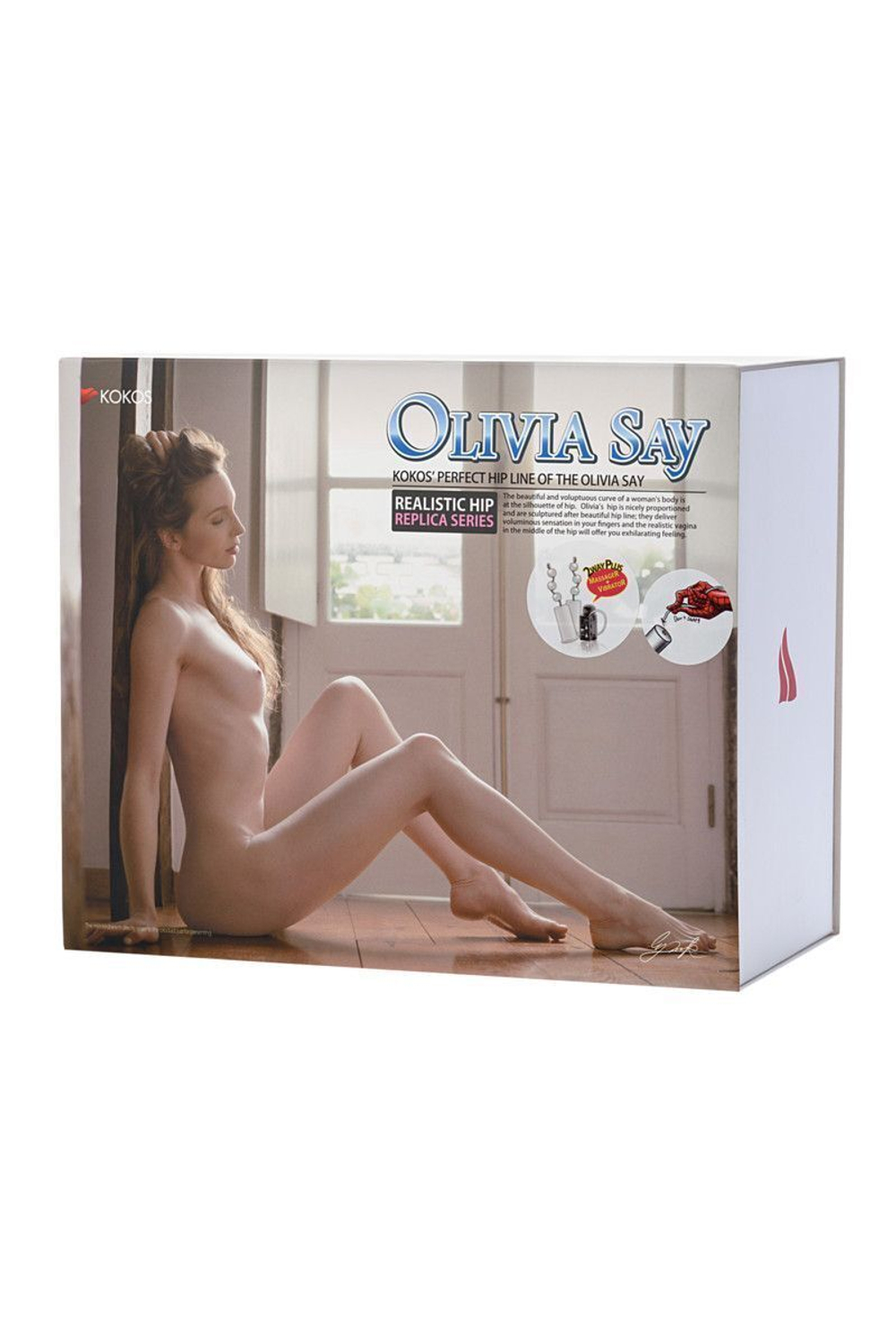 Реалистичный вибро-мастурбатор с анусом и вагиной Olivia-Say