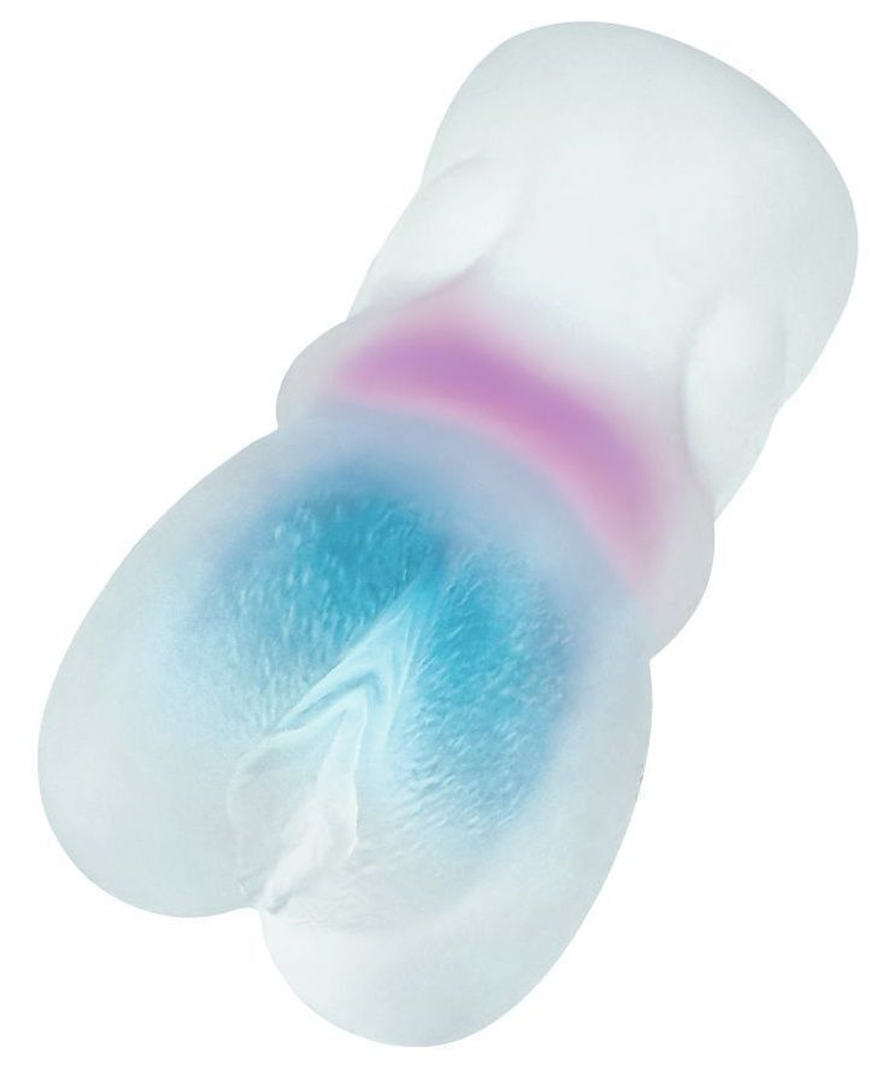 Прозрачный реалистичный мастурбатор juicy pussy crystal wave