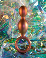 Анальная виброёлочка triplet anal beads - 14 см.