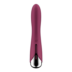Малиновый вибратор-ротатор spinning vibe 1 - 18 см.