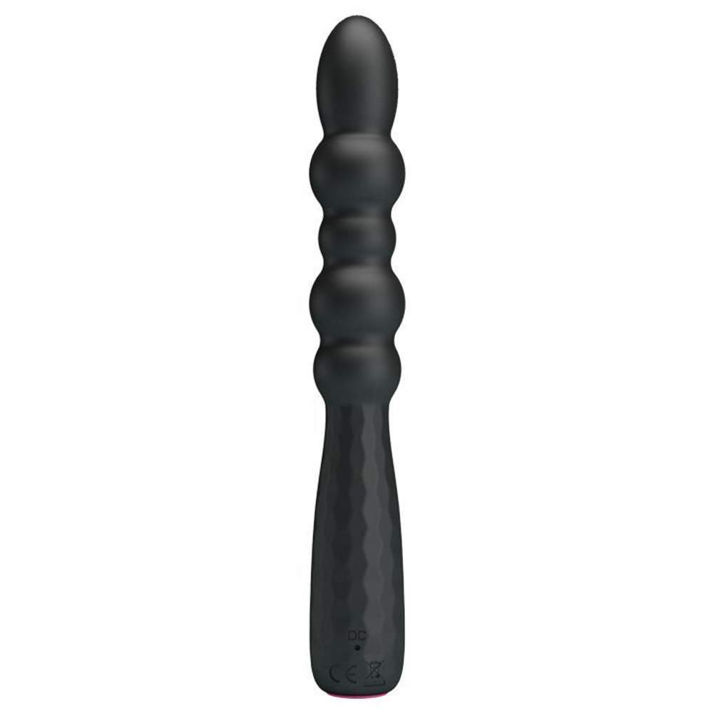 Черный гнущийся вибратор monroe - 18,5 см.