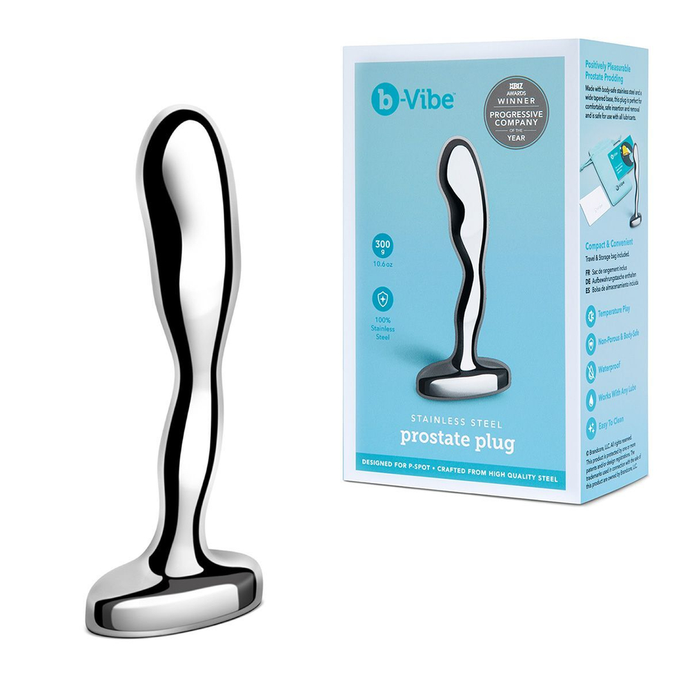 Стальной стимулятор простаты stainless steel prostate plug - 11,5 см.
