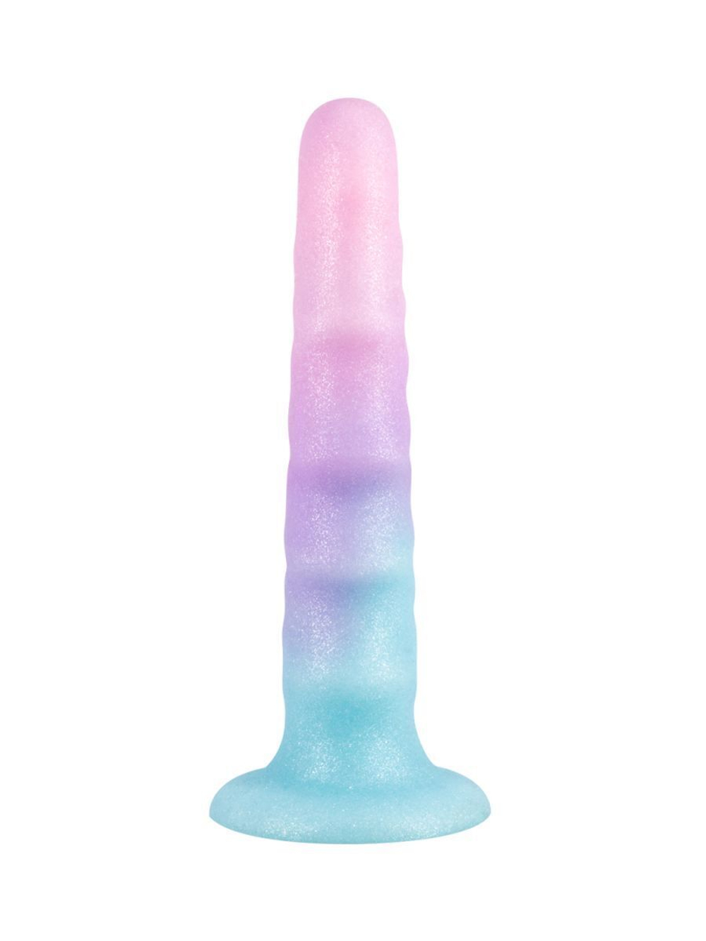 Сиреневый нереалистичный дилдо Unicorn - 17 см.