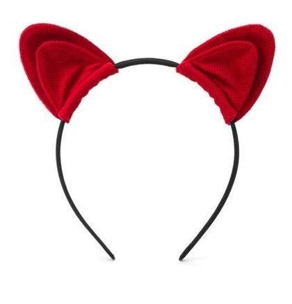 Красный стильный ободок-ушки My rules