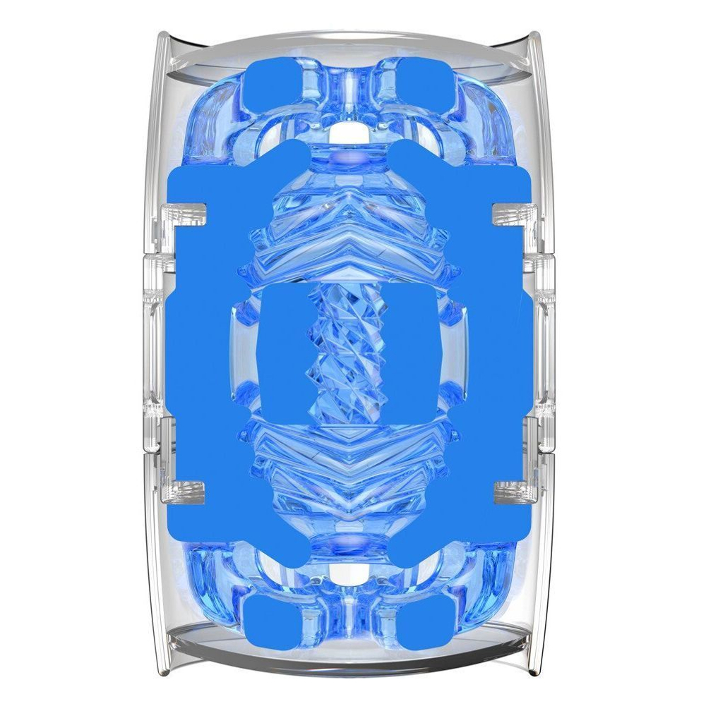 Реалистичный мягкий мастурбатор для удовольствия Quickshot Turbo Blue Ice