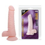 Телесный фаллоимитатор с присоской super dildo - 18,8 см.