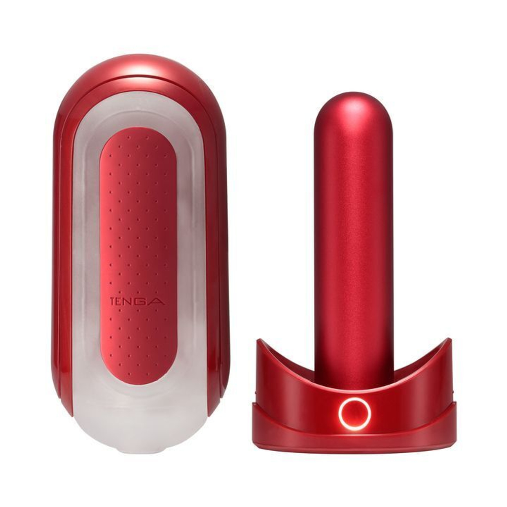 Красный мастурбатор flip zero red & warmer с подогревом
