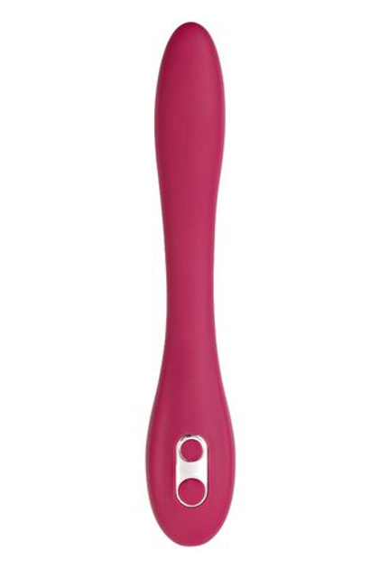 Бордовый многофункциональный вибратор Caberna