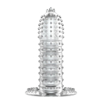 Прозрачная насадка на фаллос с закрытой головкой Penis Sleeve - 13,5 см.