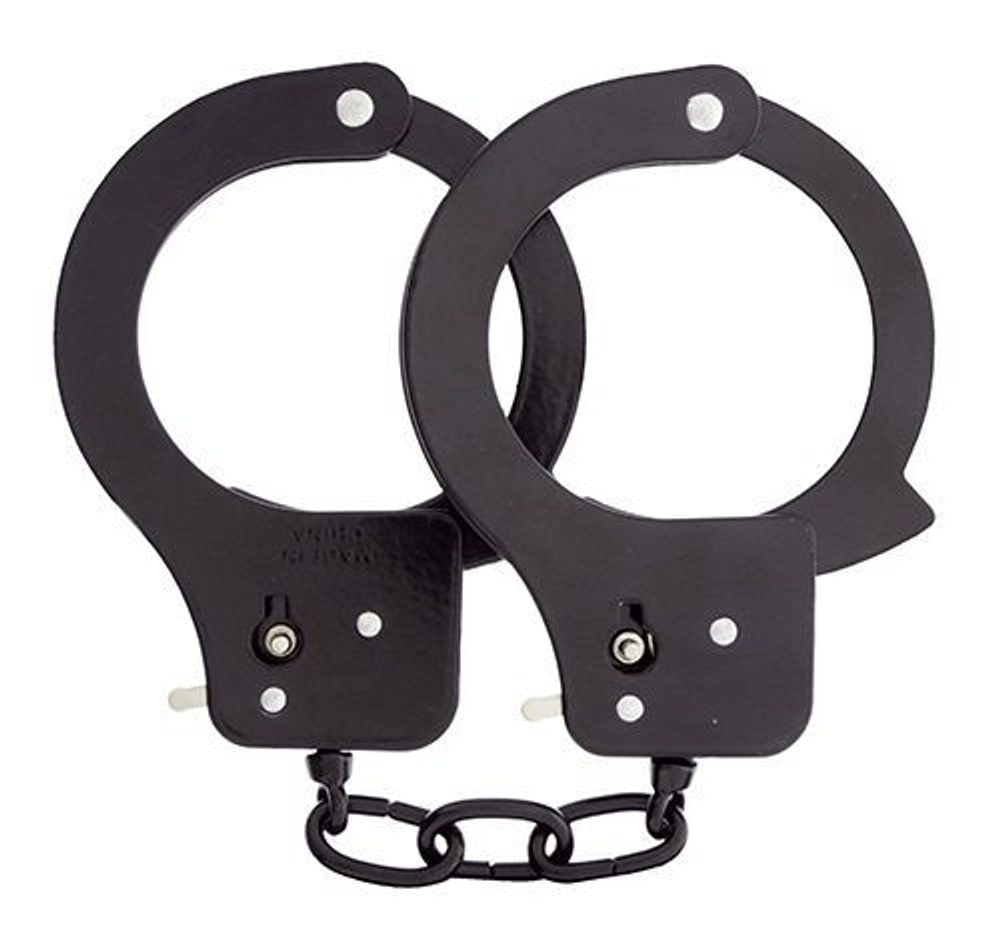 Чёрные наручники из листового металла bondx metal cuffs black