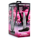 Серый фантазийный фаллоимитатор the gargoyle rock hard silicone dildo - 23,6 см.