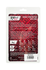 Насадка на пенис для двойного проникновения black&red - 16,5 см.