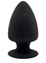 Черная анальная втулка Premium Silicone Plug
