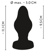 Черная анальная пробка Super Soft Butt Plug - 11,1 см.