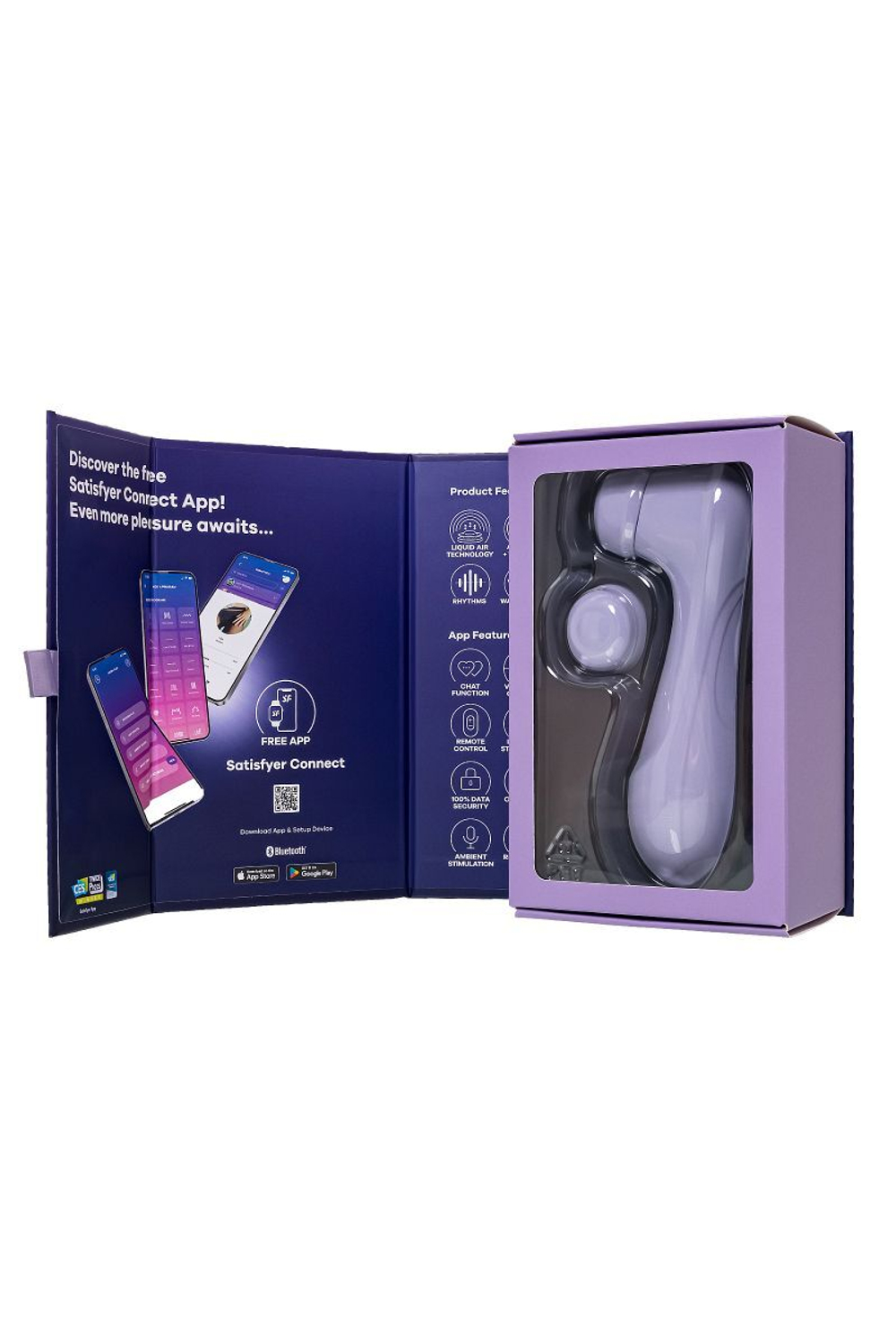 Сиреневый вакуумный стимулятор клитора satisfyer pro 2 generation 3