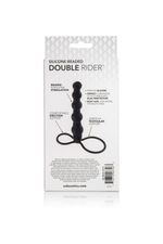 Насадка на пенис для двойного проникновения silicone beaded double rider - 14 см.