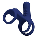 Синяя вибронасадка на пенис vibrating penis sling