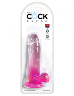 Фаллоимитатор с мошонкой на присоске 7’’ cock with balls - 20,3 см.
