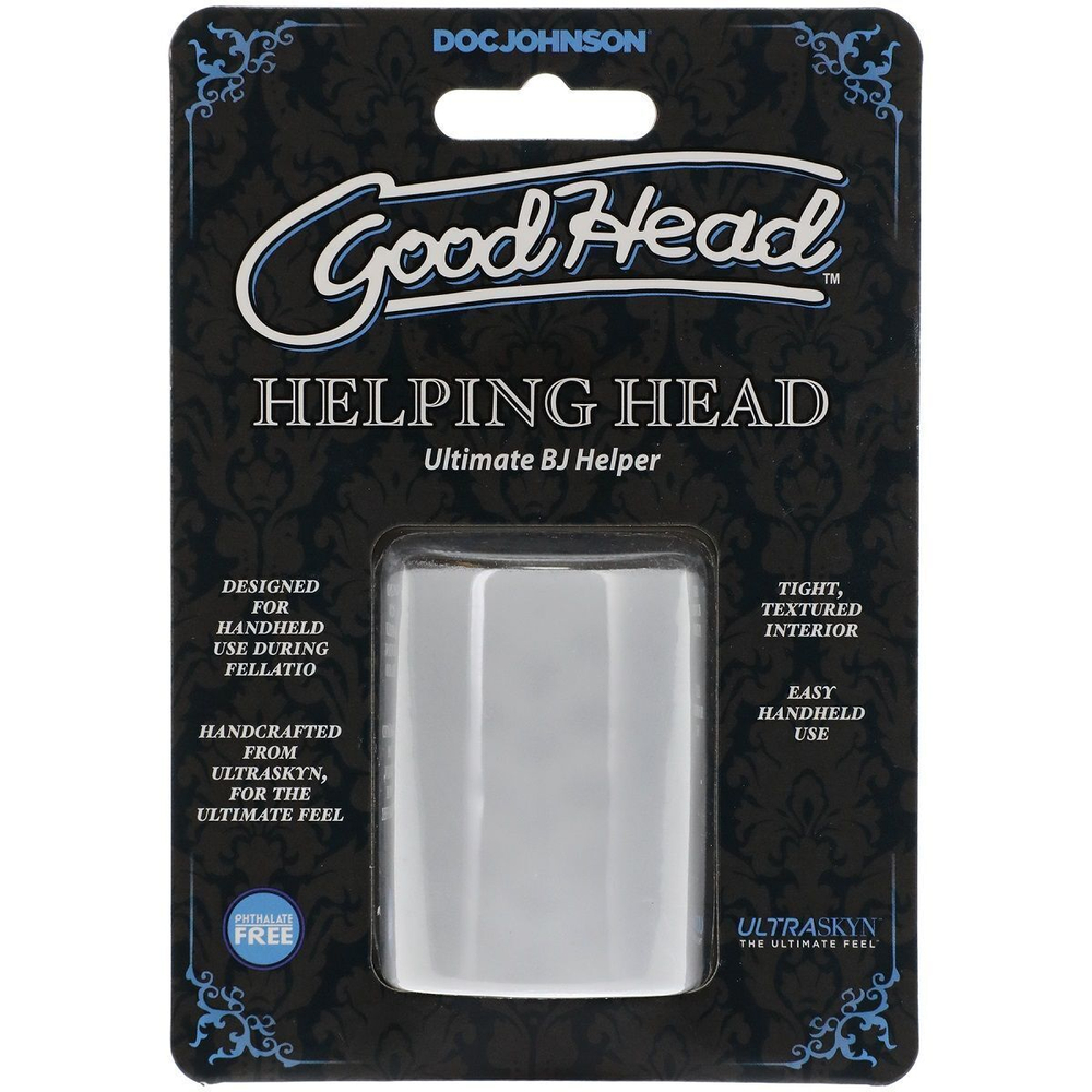 Мягкий прозрачный мастурбатор с эффектом реалистичности Helping Head